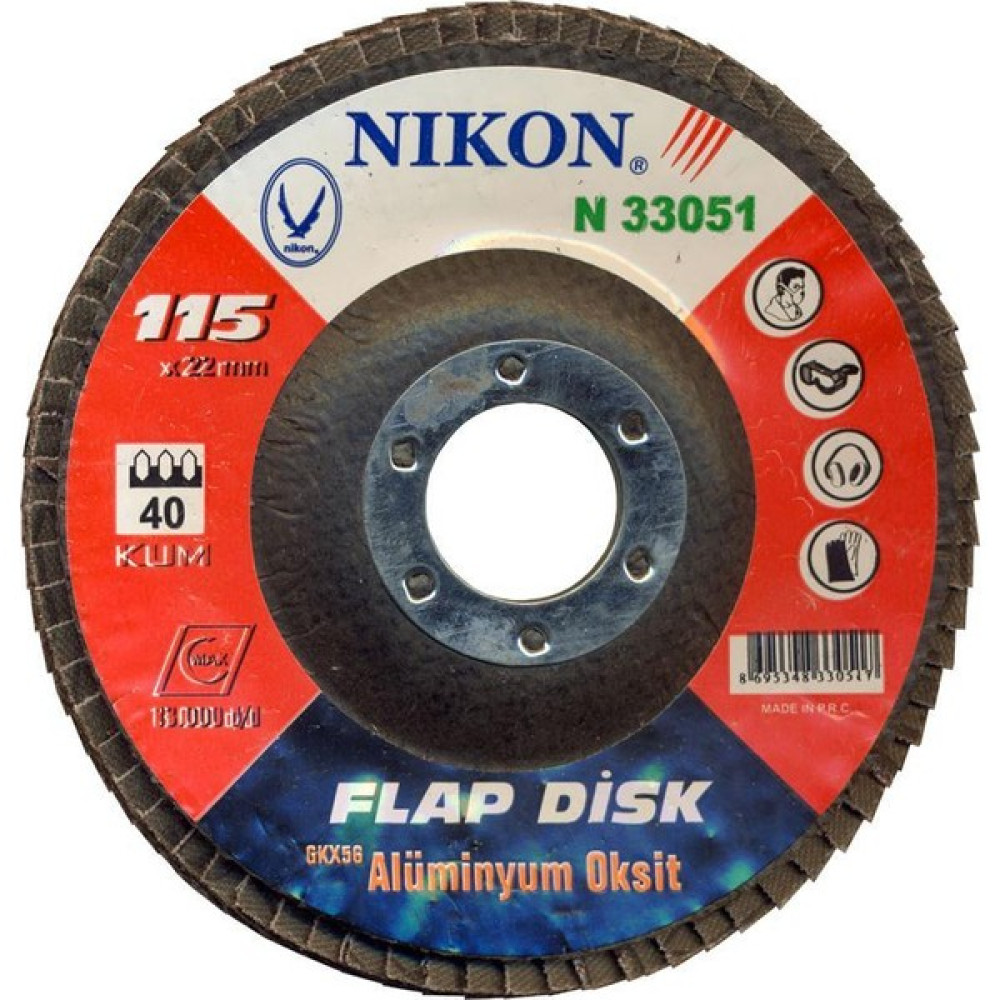 Nikon 33053 Alox. Flap Disk 115 mm 60 Kum 5 Adet Oto Boyaları Fiyatı