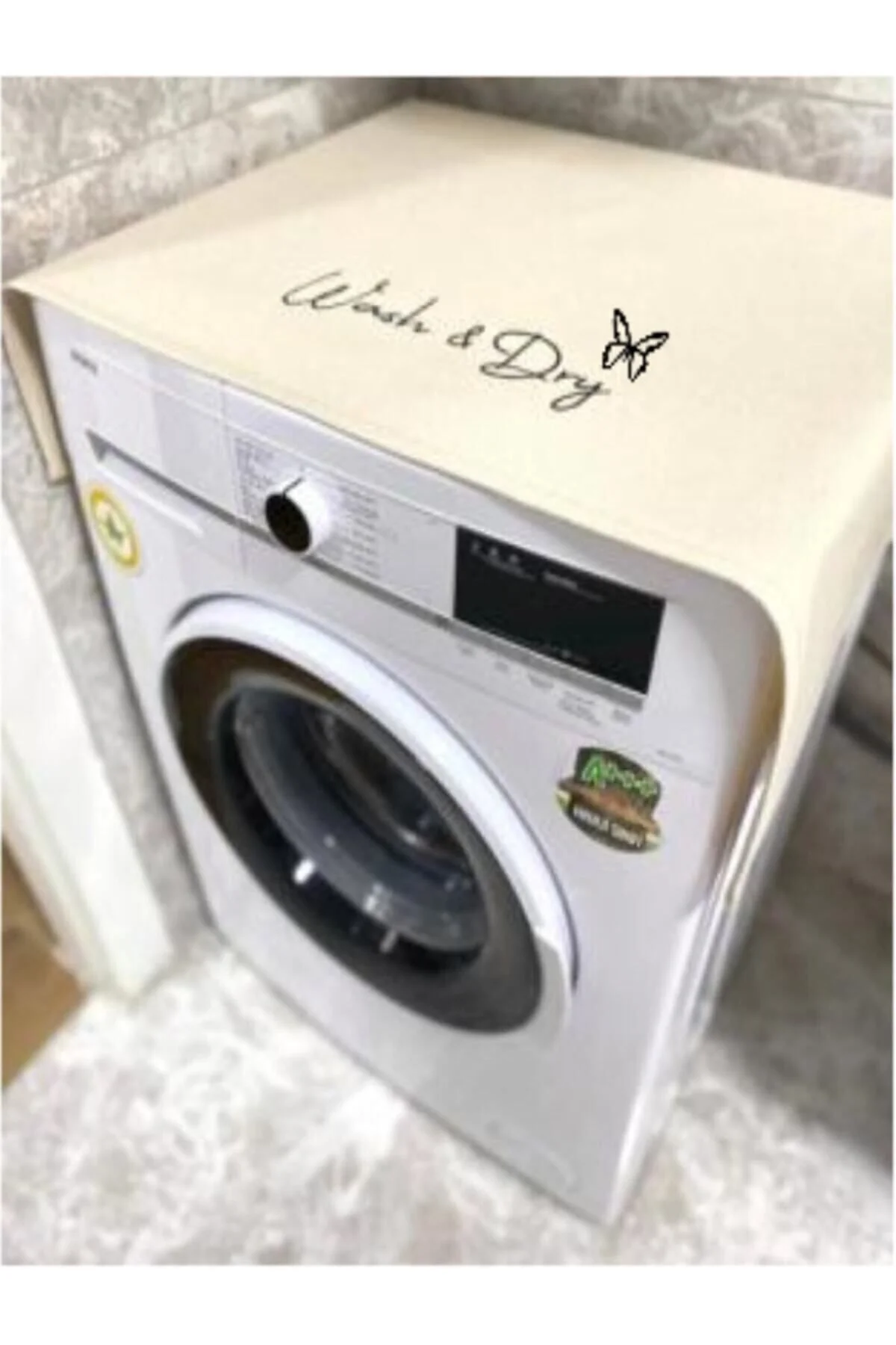Niksarlı Çeyiz Krem Çamaşır Makine Örtüsü Wash&dry Baskılı" Banyo Aksesuarları Fiyatı