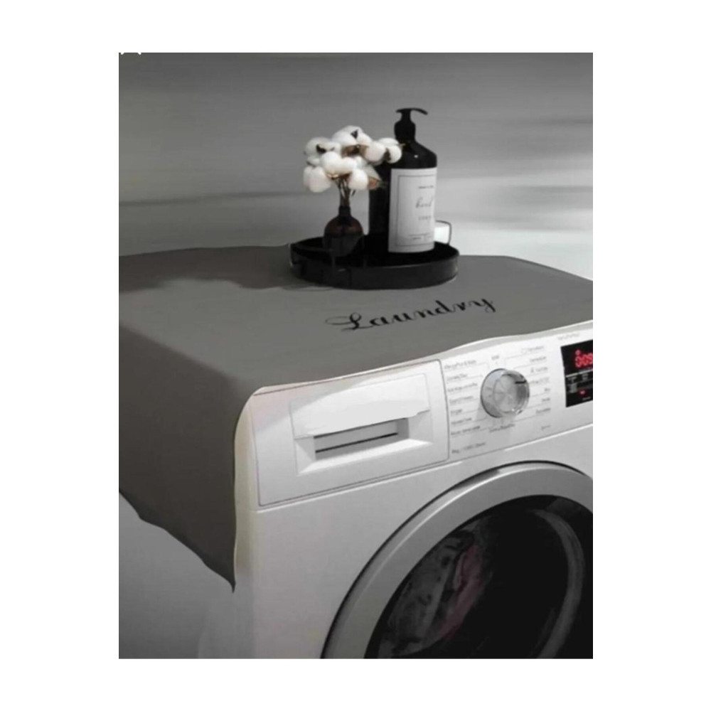 Niksarlı Çeyiz Laundry Basklı Gri Çamaşır Makine Örtüsü Banyo Aksesuarları Fiyatı