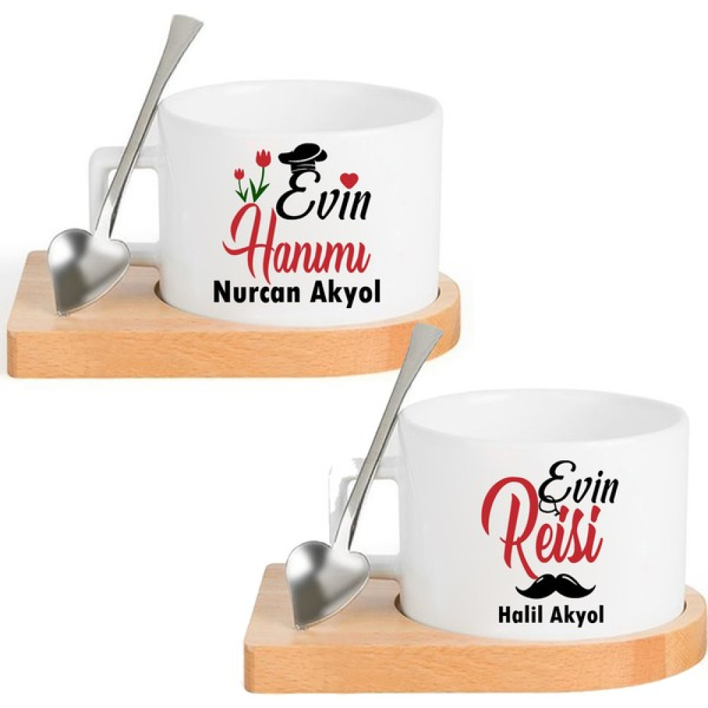 Nil Hediye Evin Hanımı Evin Reisi Kahve Fincan Seti 2Li - 1 Adet - Renkli - 330 ml Fincan / Bardak / Kahve Takımı Fiyatı