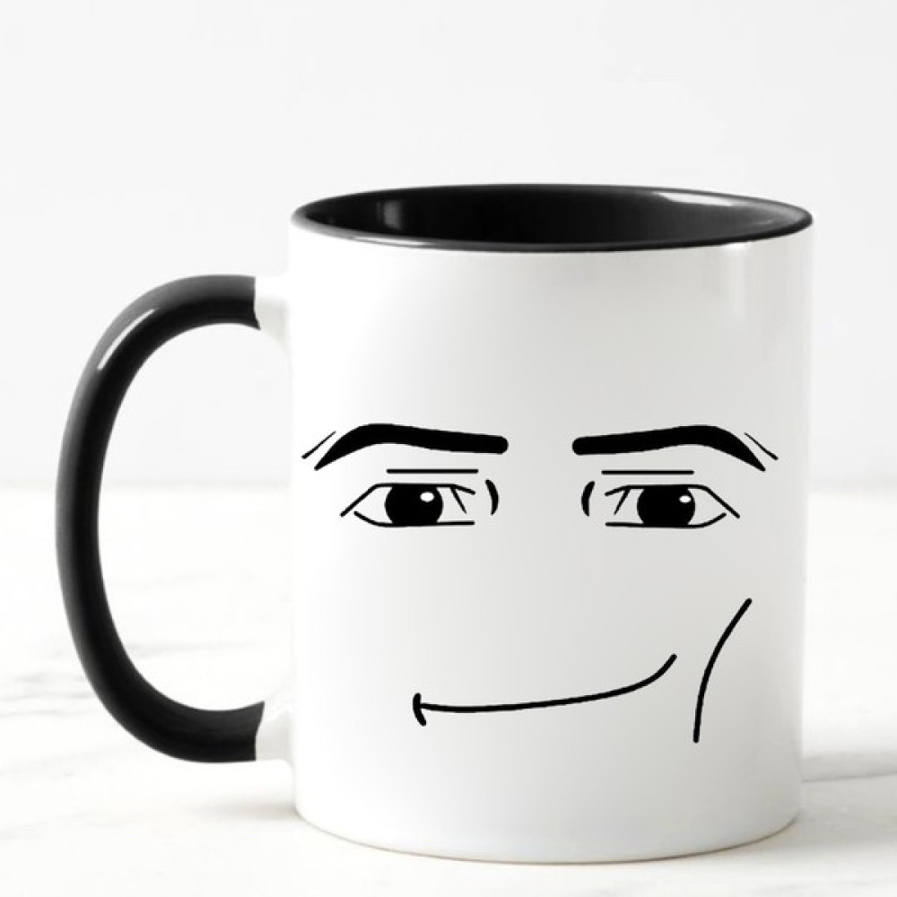 Nil Hediye Reblox Man Face Mug - Beyaz - Siyah Fincan / Bardak / Kahve Takımı Fiyatı