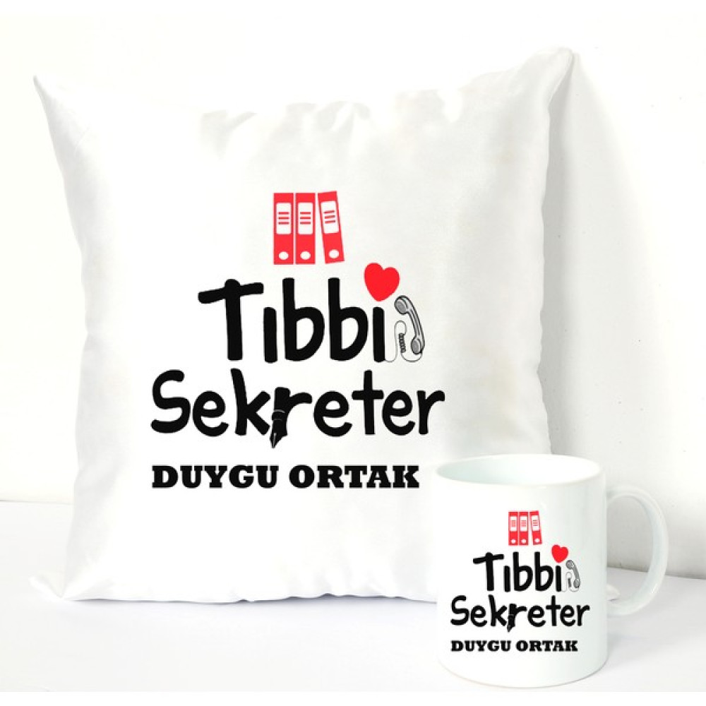 Nil Hediye Tıbbi Sekreter Kupa Bardağı ve Dekoratif Kırlenti Kırlent / Mobilya Yastığı Fiyatı