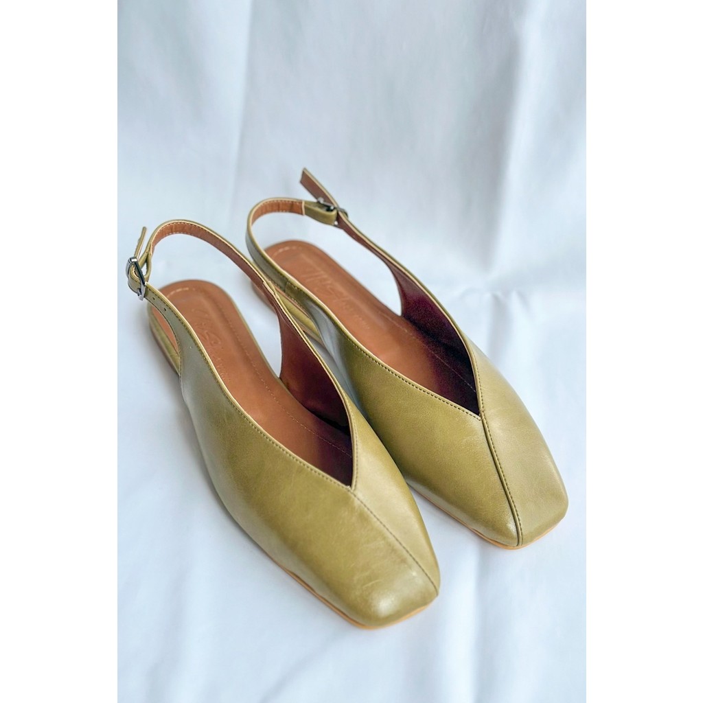 Nil Shoes Kadın Miya Babet Yağ Yeşili Suni Deri Düz Taban Günlük Ayakkabı Ayakkabılar ve Çantalar Fiyatı