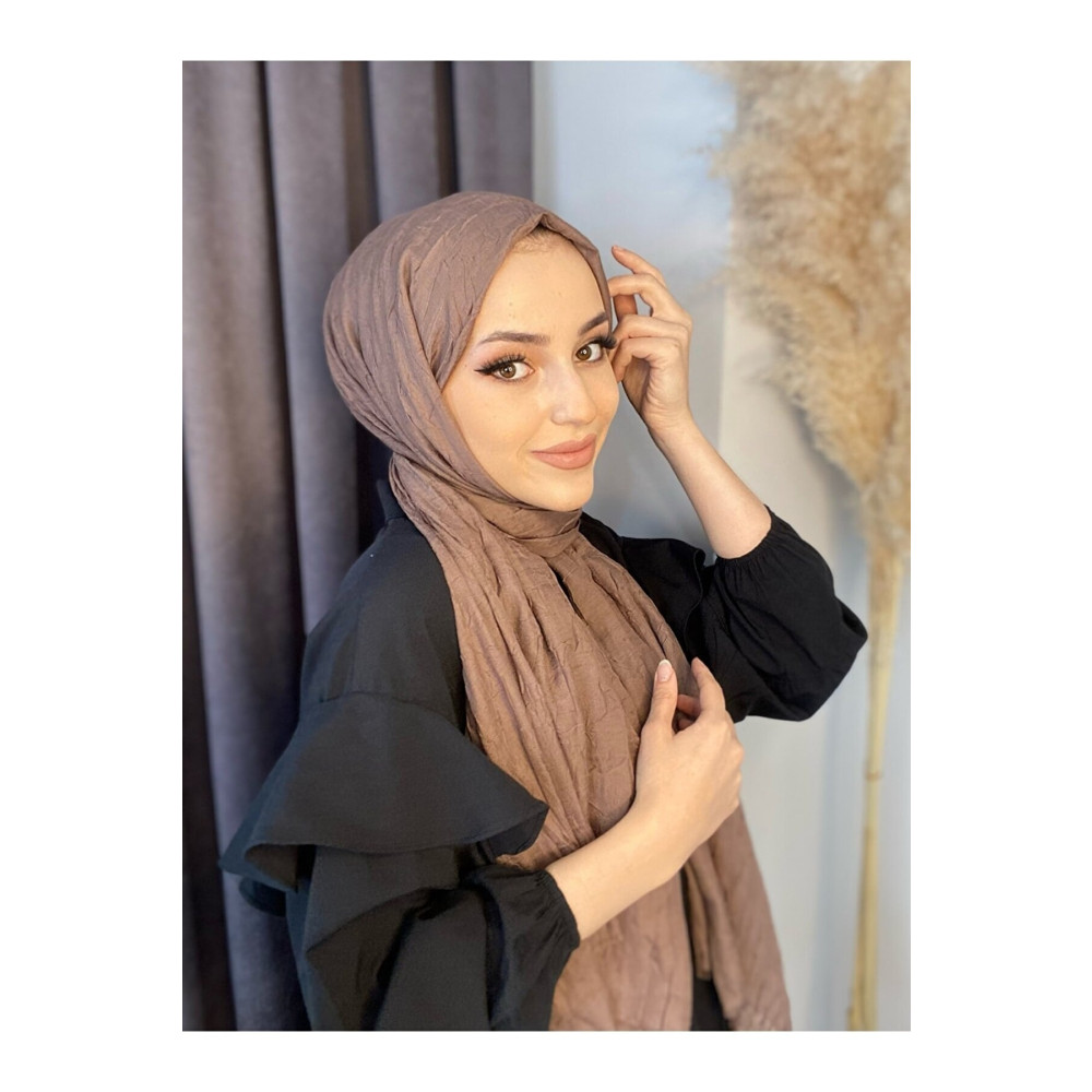 Nilbutik Bambu Kraş Şal Vizon 90 x 190 Beden Şal Fiyatı