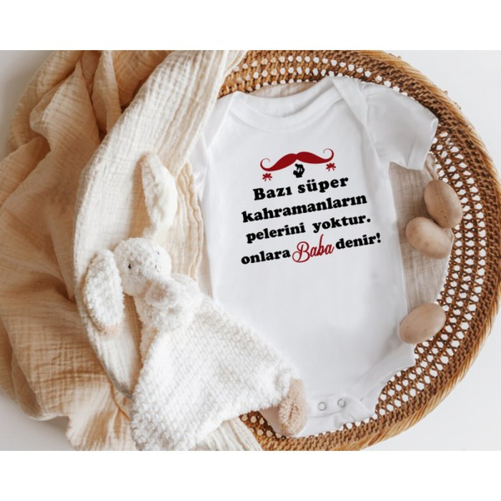 Niles Baby Shop Nilesbabyshop Bazı Süper Kahramanların Pelerini Yoktur Onlara Baba Denir Yazılı Kısa Kol Zıbın Bebek Zıbın Seti Fiyatı
