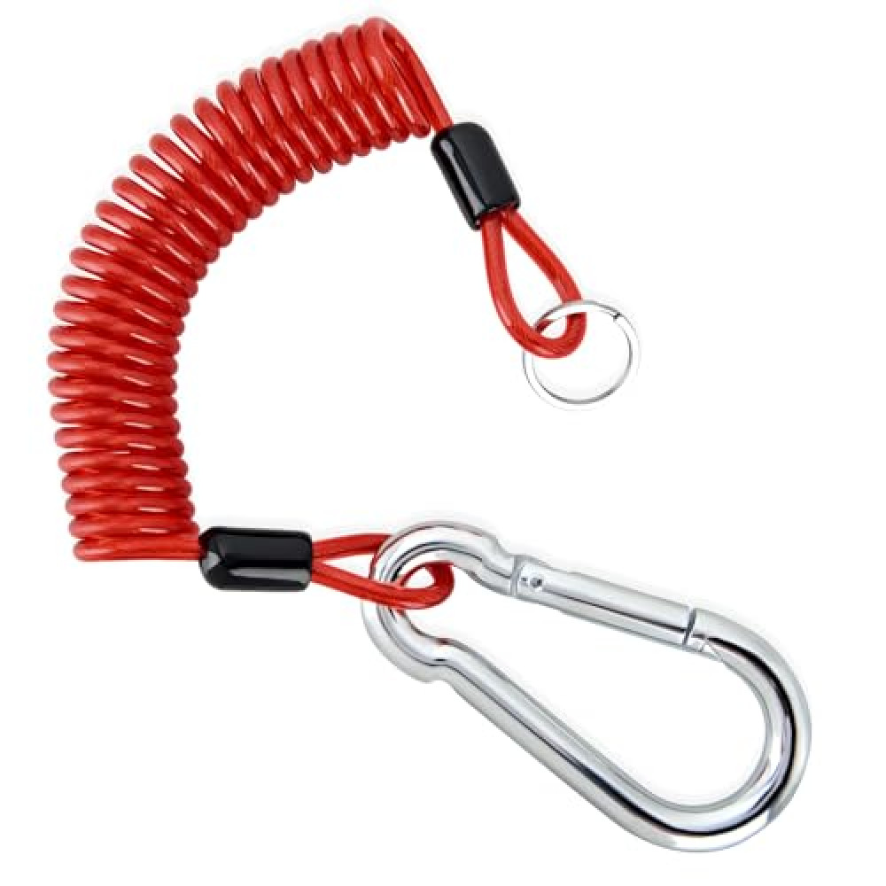 Nilight Breakaway Trailer Cable Heavy Duty Stainless Steel Spring Towing Coiled Wire Extend to 6FT Safety Straps Ground Clip Break Switch Replacement for Tow Hitch RV Camper Boat