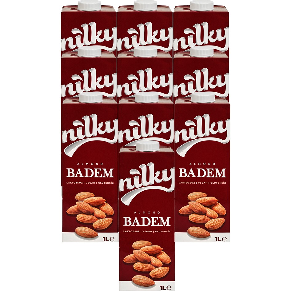 Nilky Badem Sütü Glütensiz Bitkisel Bazlı Laktosuz Vegan 10x1 lt Diğer Fiyatı