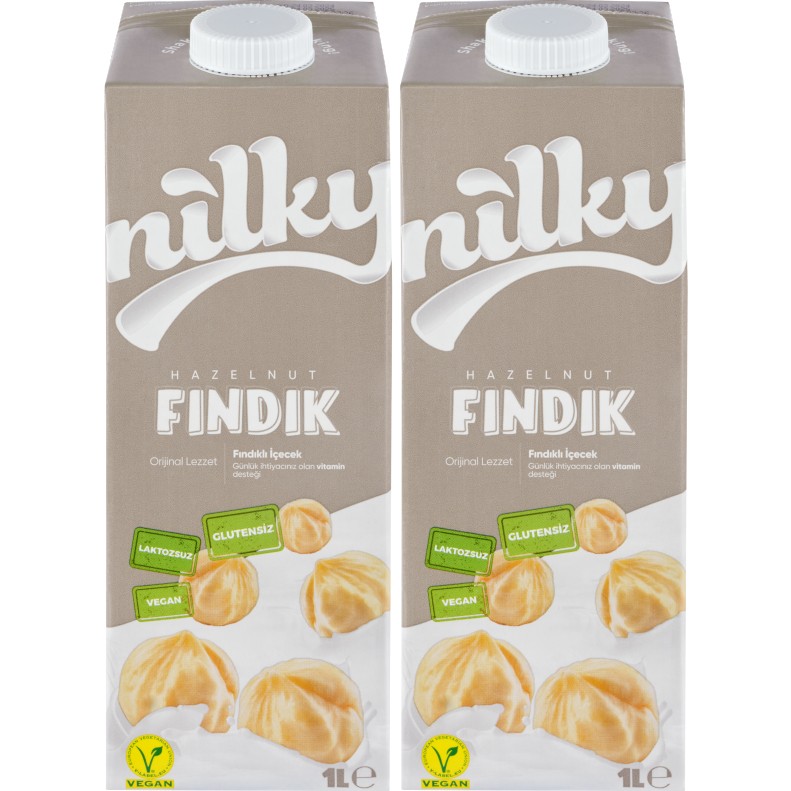Nilky Fındık Sütü Glütensiz Bitkisel Bazlı Laktosuz Vegan 2x1 lt Diğer Fiyatı
