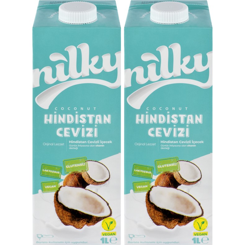 Nilky Hindistan Cevizi Sütü Glütensiz Bitkisel Bazlı Laktosuz Vegan 2x1 lt Diğer Fiyatı