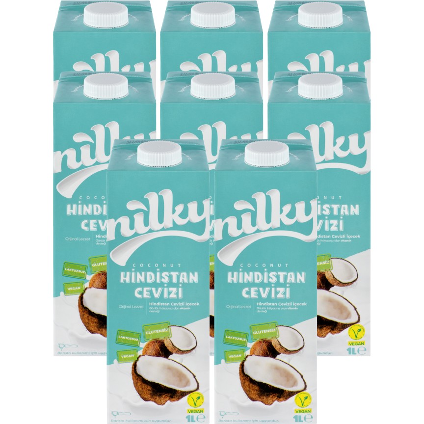 Nilky Hindistan Cevizi Sütü Glütensiz Bitkisel Bazlı Laktosuz Vegan 8x1 lt Diğer Fiyatı