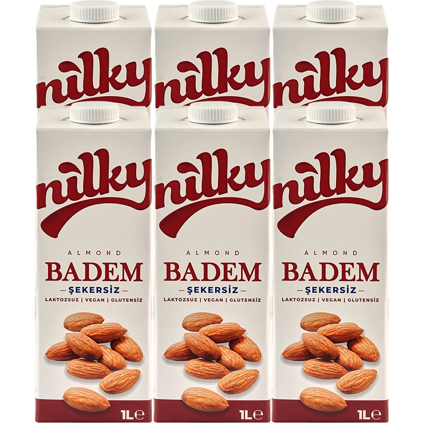 Nilky Şekersiz Badem Sütü 6x1 lt Glütensiz Laktosuz Vegan Bitkisel Bazlı Ürün Diğer Fiyatı