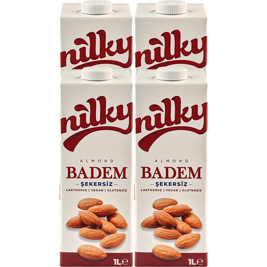 Nilky Şekersiz Badem Sütü Glütensiz Laktosuz Vegan 4x1 lt Sağlıklı Alternatif Diğer Fiyatı