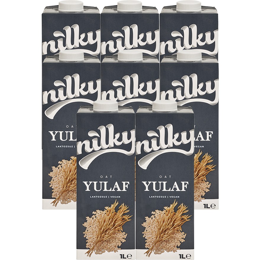 Nilky Yulaf Sütü 8x1 lt Vegan Laktosuz Bitkisel Bazlı Türkiye Menşeli Sağlıklı Alternatif Diğer Fiyatı