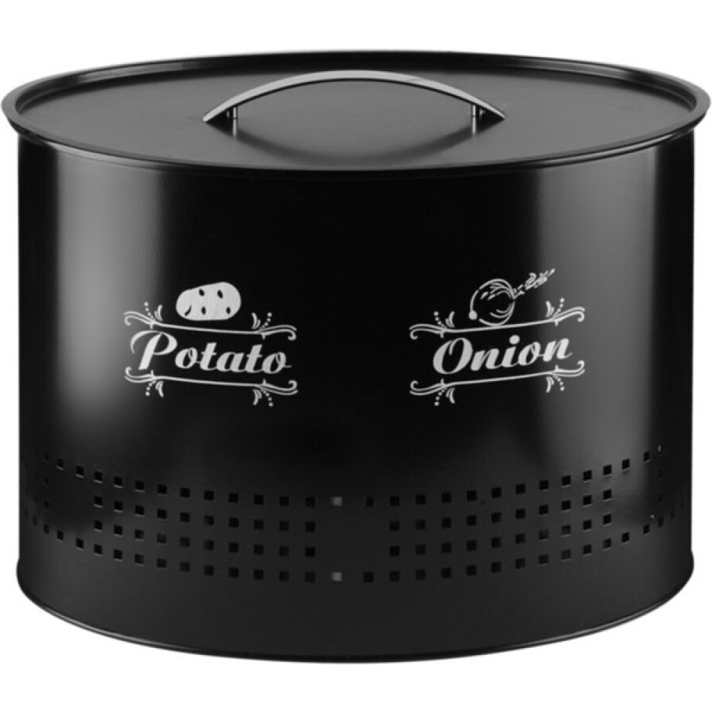 Nilşah Metal 2 Bölmeli Oval Patates/Soğan Kutusu Siyah - 1 - Beyaz Saklama Kapları Fiyatı