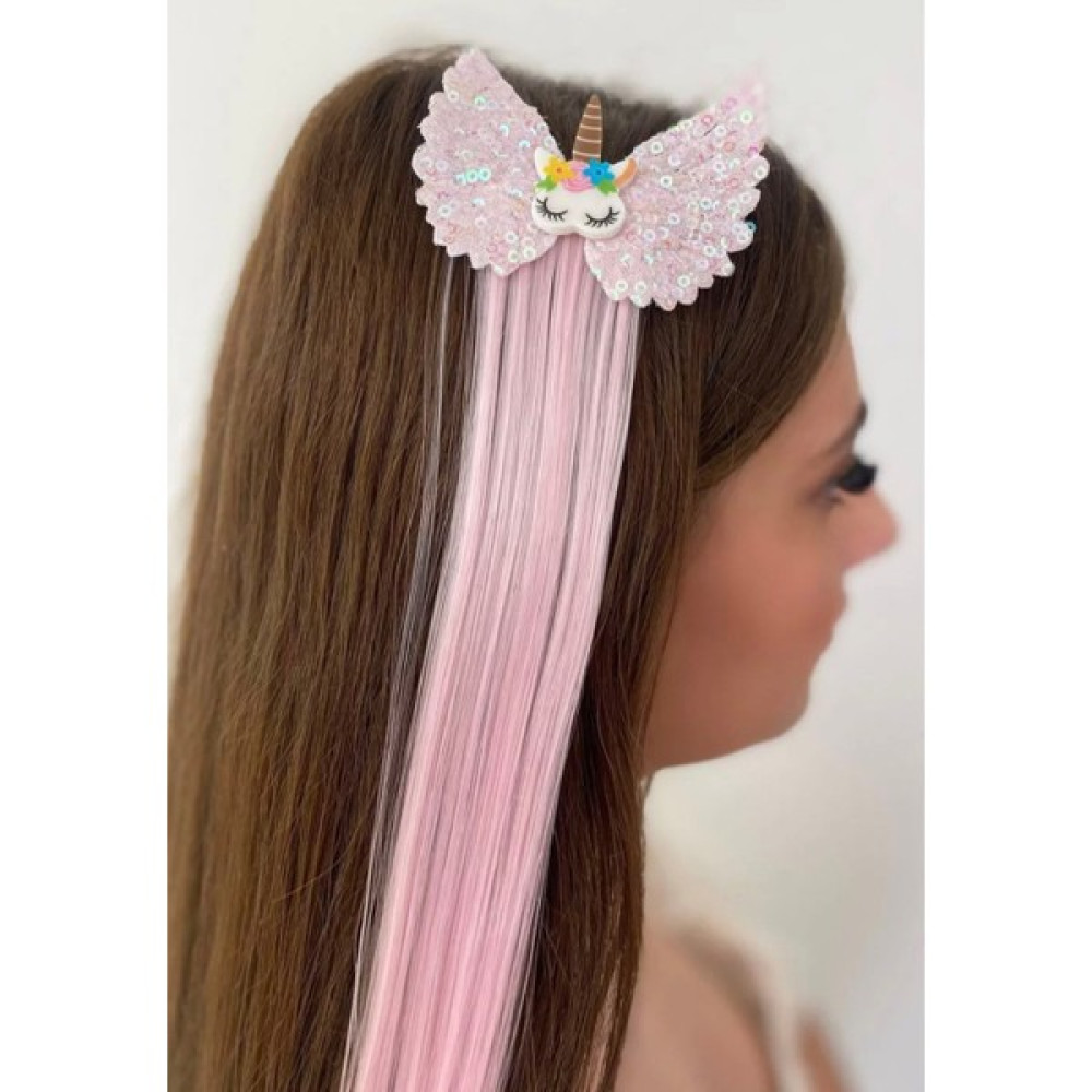 Nilz Toz Pembe Renk Pullu Unicorn Figürlü Saçlı Yan Toka Toka, Taç & Saç Bandı Fiyatı
