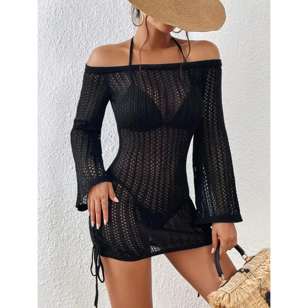 Nilza Örme Pamuk Uzun Kollu Pareo Plaj Elbisesi Kimono Kaftan Giyim & İç Giyim Fiyatı