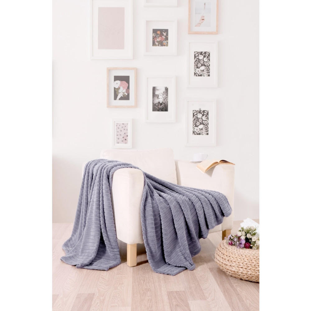 NİMBLES MODA Welsoft Tv Battaniyesi 130x180 - Gri 130 x 180 Beden Battaniye Fiyatı
