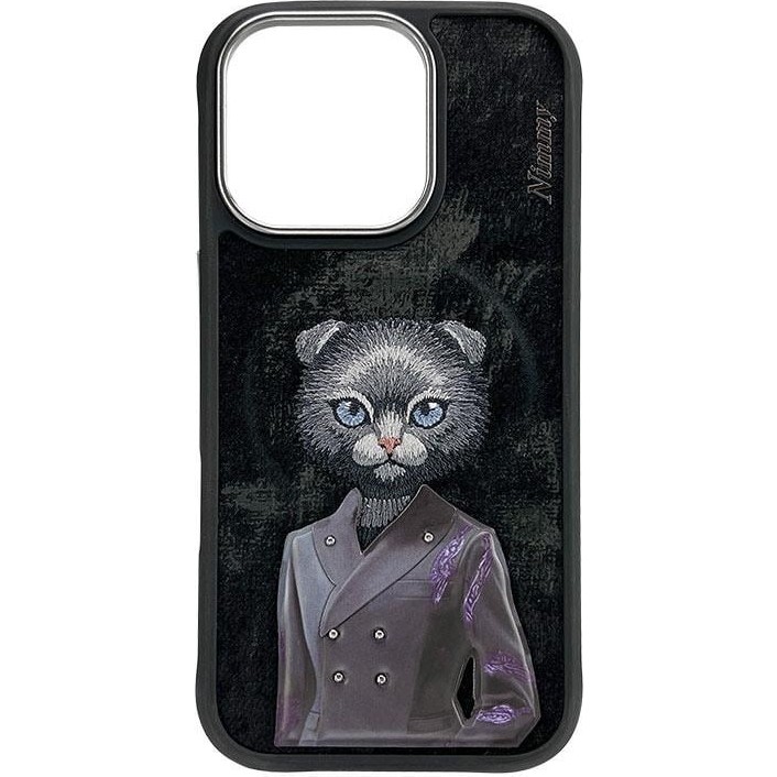 Nimmy iPhone 16 Pro Uyumlu | MagSafe Destekli 3D Gerçek Nakış İşlemeli Mavi Kedi Desenli Kılıf - Şeffaf Cep Telefonu Kılıfı Fiyatı