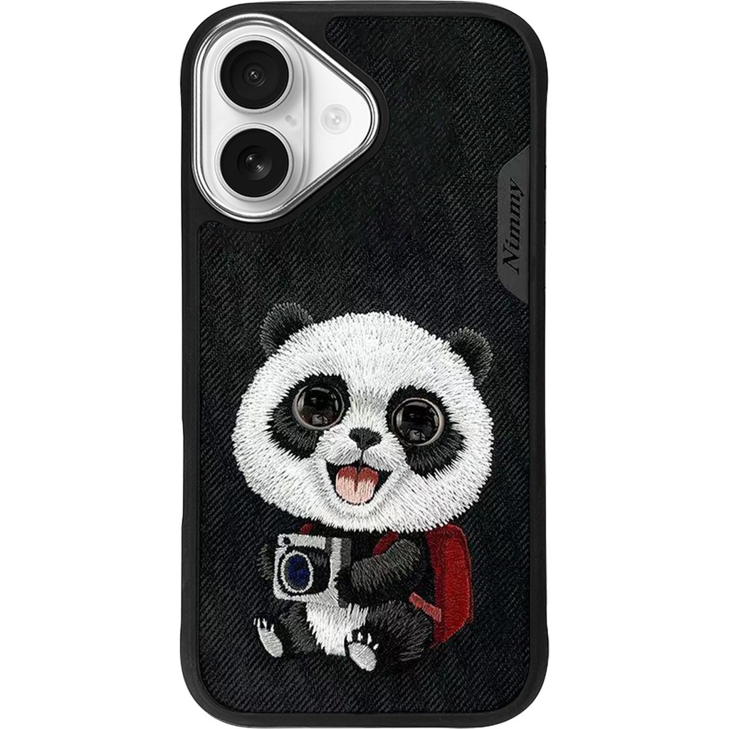 Nimmy iPhone 16 Uyumlu 3D Göz Sevimli Panda Detaylı Gerçek Nakış İşlemeli New Big Eyes Kılıf - Siyah Cep Telefonu Kılıfı Fiyatı