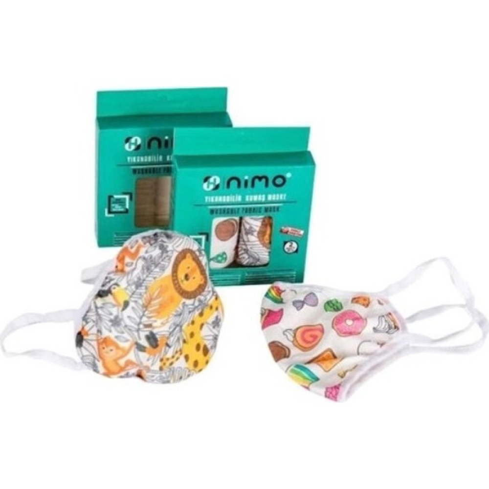 Nimo Yıkanabilir Desenli Çocuk Maskesi 2'li x 6 - 2'li x 6 Paket - Renkli Oto Boyaları Fiyatı