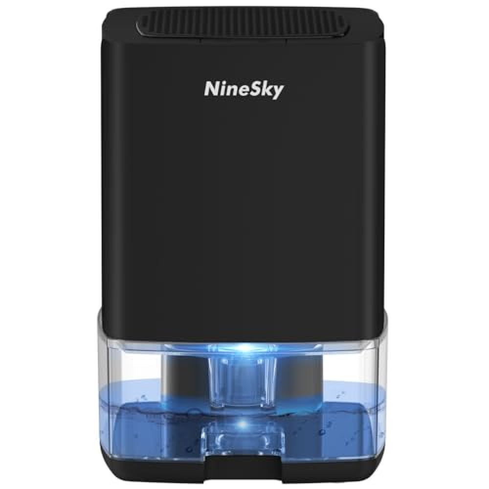 NineSky Dehumidifier for Home, 35oz Water Tank (300 sq.ft), Small Dehumidifiers for Bathroom, Bedroom, Basement with 7 Colorful Lights, Auto Shut Off, Black Air Purifiers - Humidifiers Fiyatı