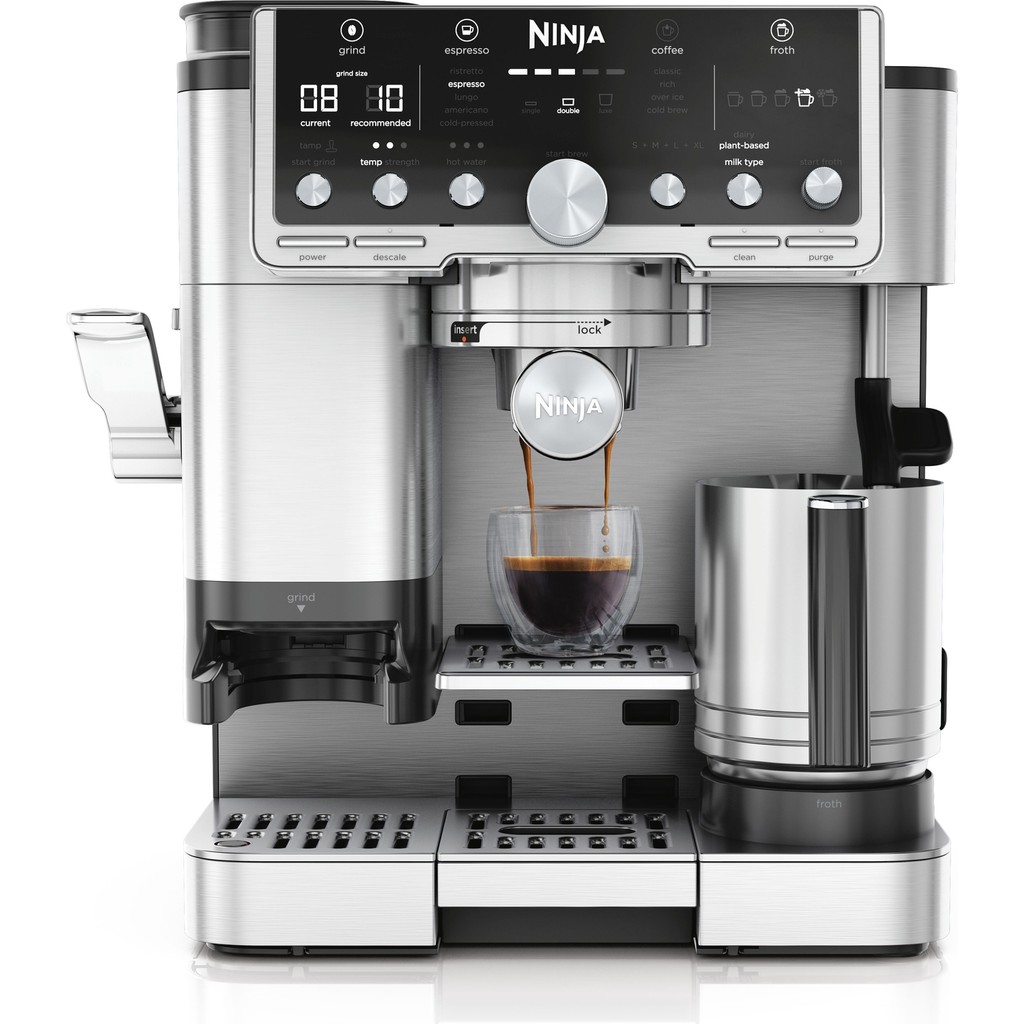 Ninja Luxe Café Pro Series Espresso Makinesi 1650 W Espresso İçecek Türü ile Yüksek Basınç Gücü - Gümüş Kahve Makineleri Fiyatı