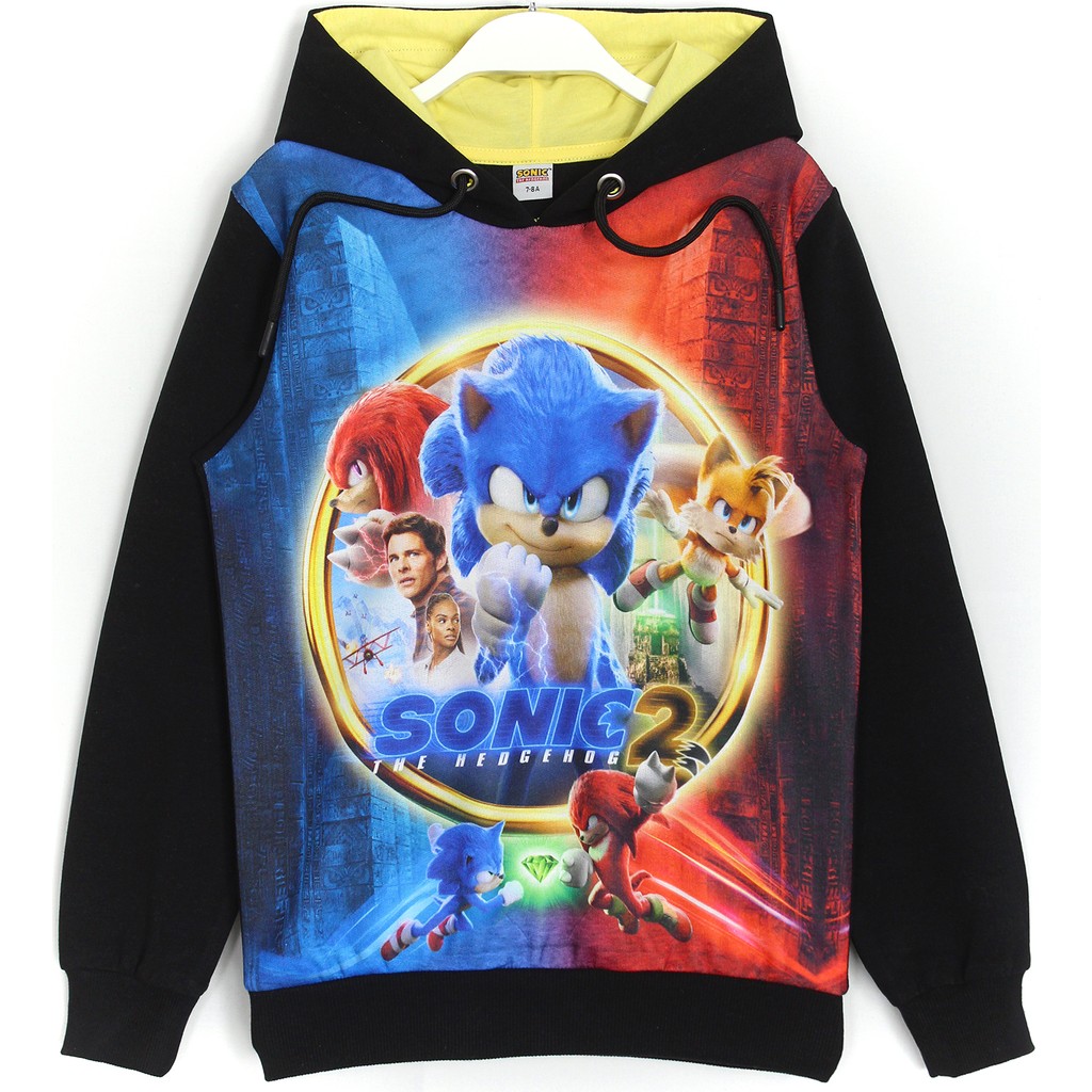 Ninjago Kirpi Sonic The Hedgehog 2 Baskılı Erkek Çocuk Sweatshirt Hoodie Siyah Renk Giyim & İç Giyim Fiyatı