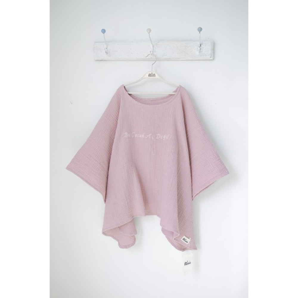 Ninna Kids Bu Çocuk Aç Değil! Manifestolu - Multi Müslin Emzirme ve Puset Örtüsü - Lila - 100 x 120 cm Hamilelik ve Emzirme Fiyatı