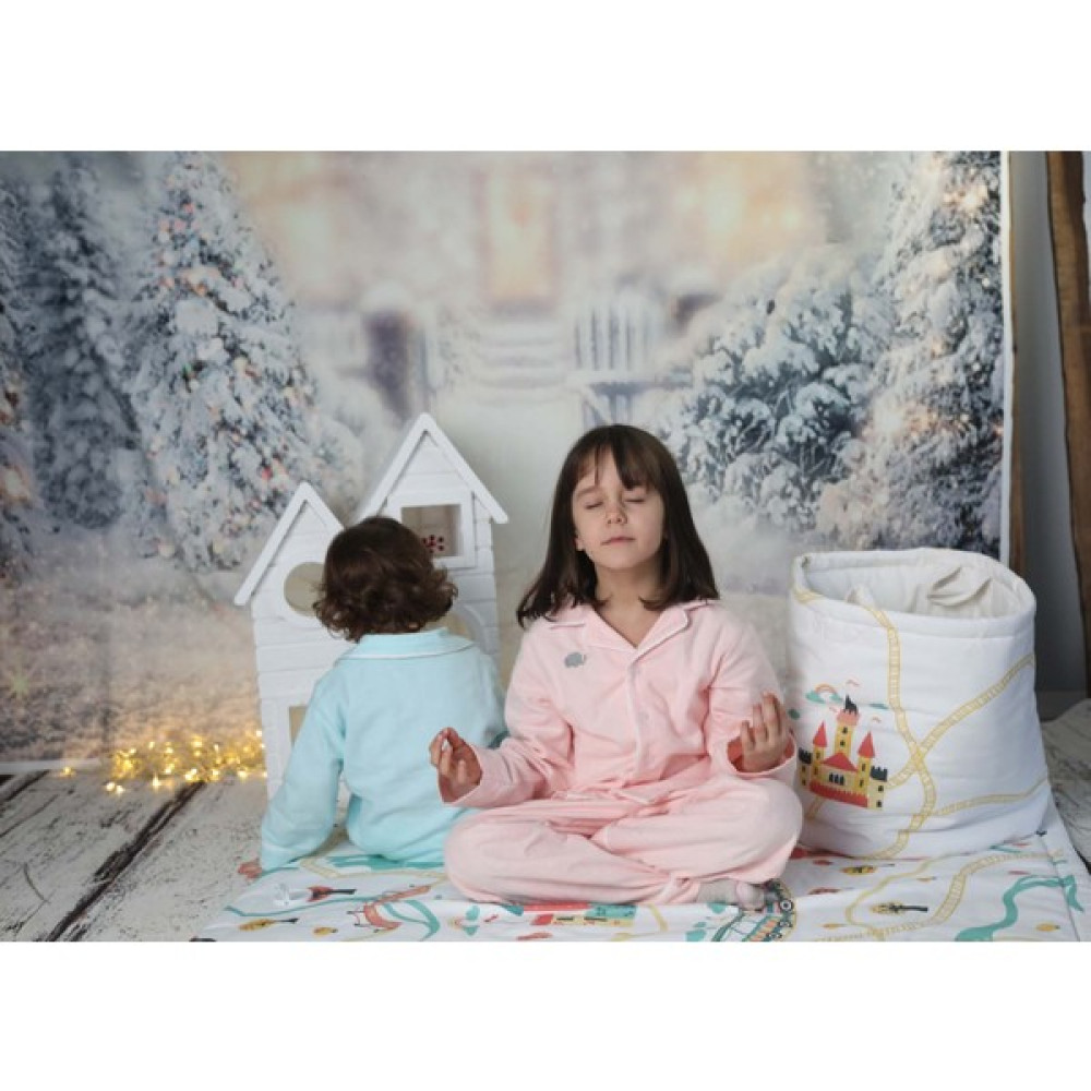 Ninna Kids Oyun Matı, 110CM * 115CM Bebek ve Çocuk Oyun Halısı, Şato - Pembe - 115 x 115 cm Oyuncak Fiyatı