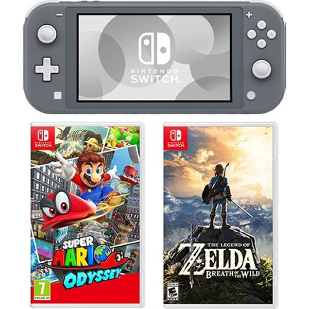 Nintendo Switch Lite Konsol Gri + Nintendo Super Mario Odyssey + The Legend Of Zelda Breath Of The Wild Switch Oyun Oto Boyaları Fiyatı