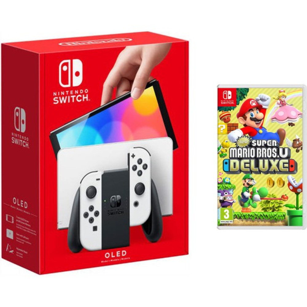 Nintendo Switch OLED Beyaz Yeni Nesil Konsol 64GB +New Super Mario Bros U Deluxe Oyunlu Bundle Nintendo Oyunu Fiyatı
