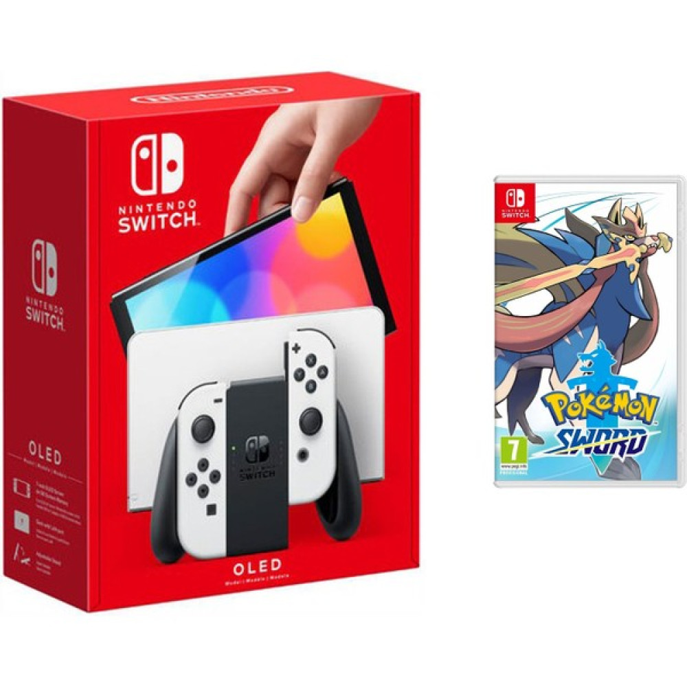 Nintendo Switch OLED Beyaz Yeni Nesil Konsol 64GB + Pokemon Sword Oyunlu Bundle Nintendo Oyunu Fiyatı