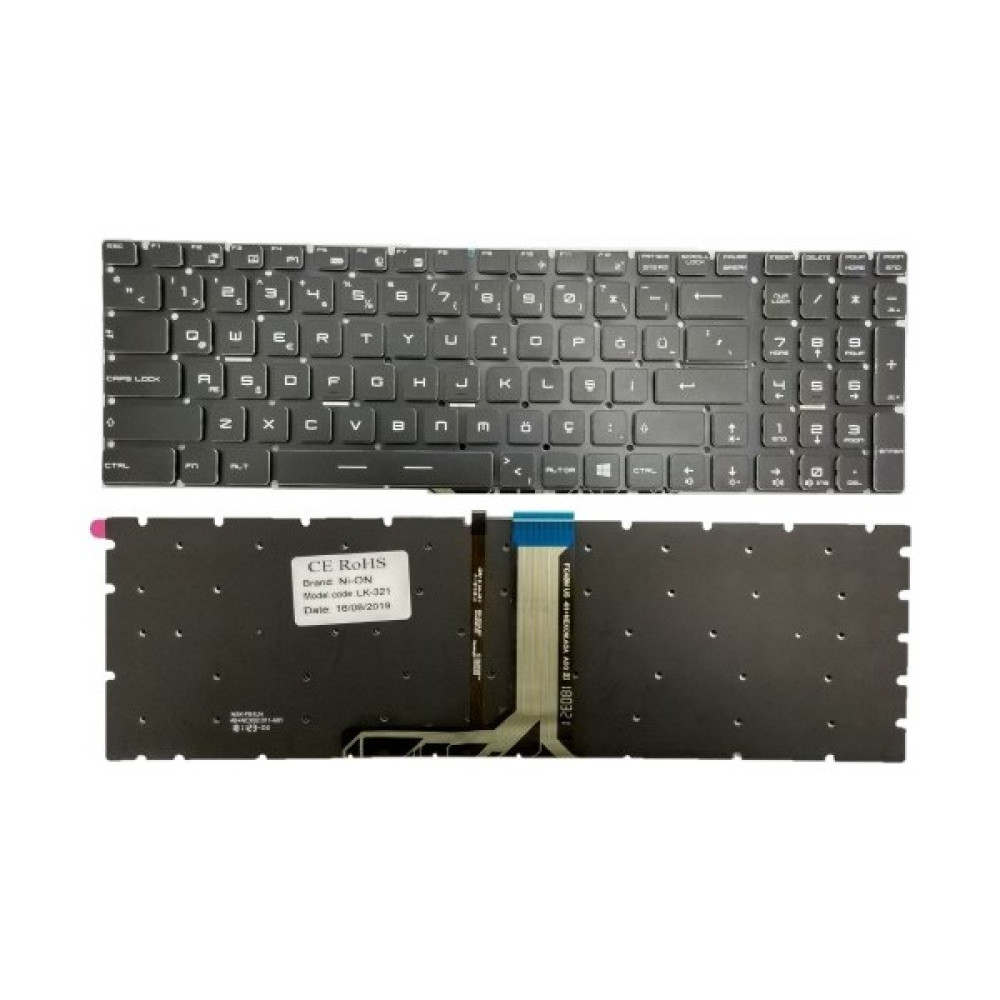 Nion Msi GE62 7re Apache PRO-842XTR Notebook Klavye (Siyah Tr Tek Renk Aydınlatmalı) Laptop Yedek Parçaları Fiyatı