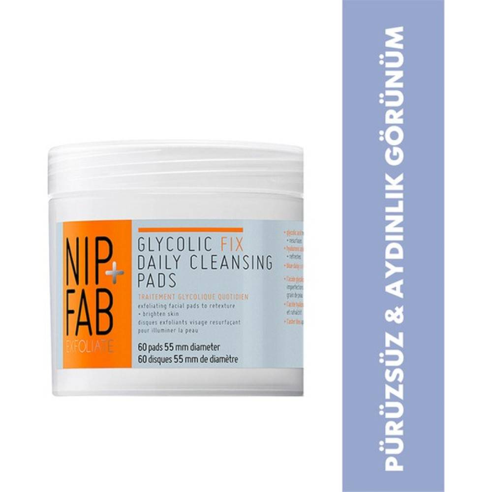 Nip + Fab Glycolic Fix Yüz Pedi 60  Adet Oto Boyaları Fiyatı