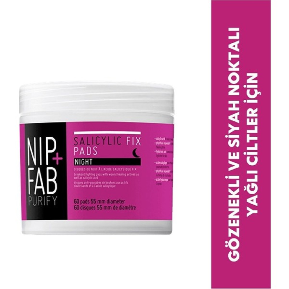 Nıp+Fab Salisilik Asit Yüz Temizleme Pedi Gece 80 Adet Cilt Temizleme ve Peeling Fiyatı