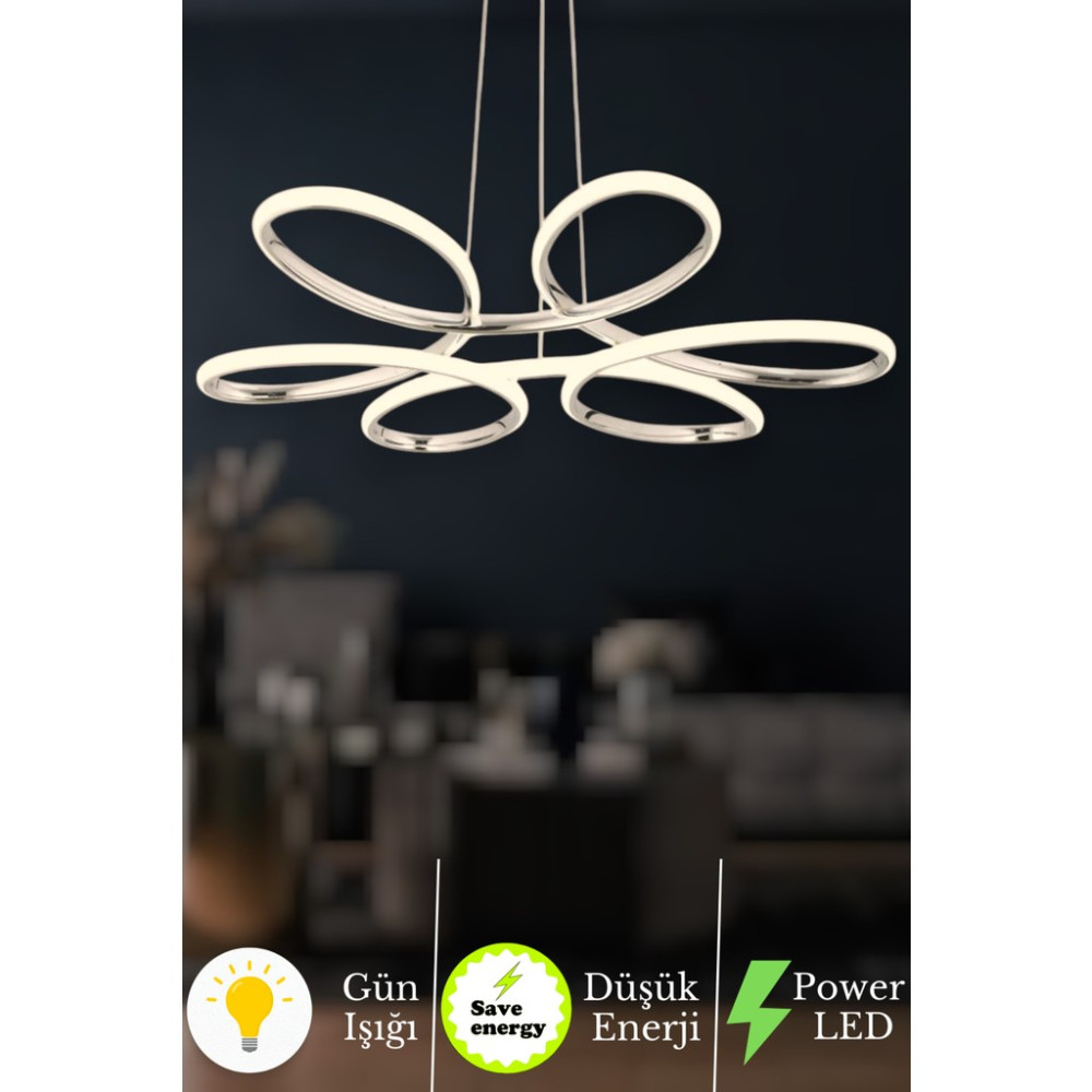 Nipul Modern Sarkıt Gün Işığı LED Avize Salon Mutfak Oda Hol Ledli Avize Gri Kasa Avize Fiyatı
