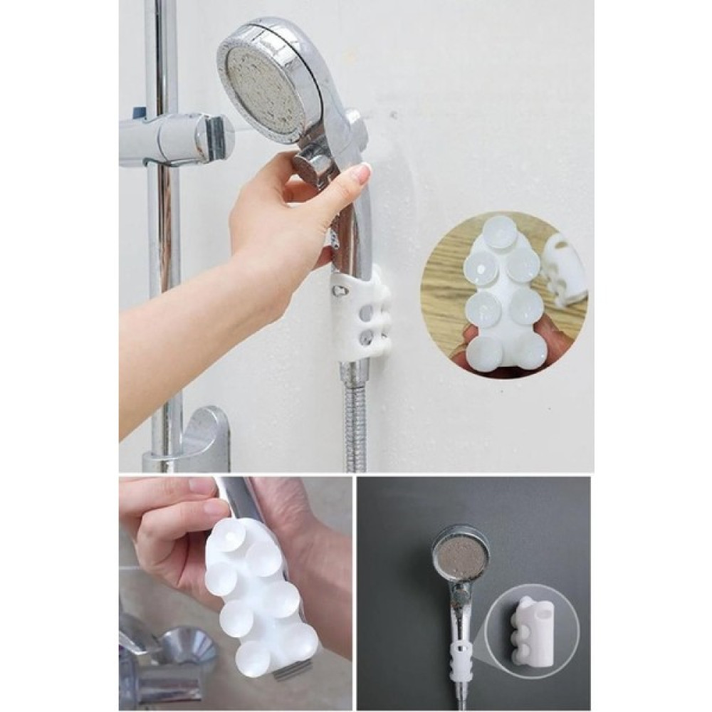 Nirnisa Silikon Duş Askısı Banyo Duş Başlığı Borusuna Takılan 7 Vantuzlu Tutacak Ahize Tutucu Askı - Beyaz Oto Boyaları Fiyatı