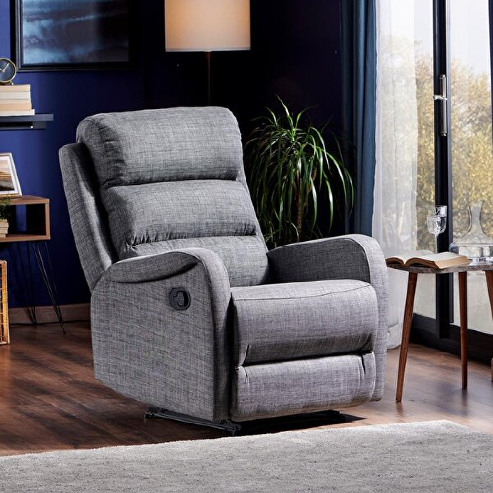 Niron Comfort TV Koltuğu Fonksiyonel Baba Koltuğu Gri Keten Kumaş Yatan Tekli Berjer Koltuk - Açık Gri Tekli Koltuk & Berjer Fiyatı