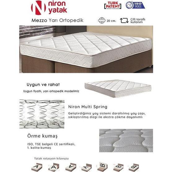 Niron Mezzo 120x200 cm Yarı Ortopedik Bir Buçuk Kişilik Yatak Yatak Fiyatı
