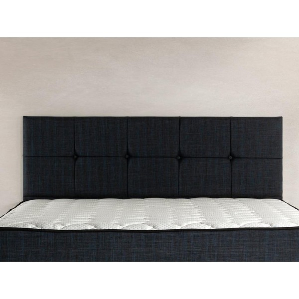 Niron Notte Tek Kişilik Başlık, Lacivert Keten Yatak Başlığı - Füme - 80 x 180 cm Yatak Başlığı Fiyatı