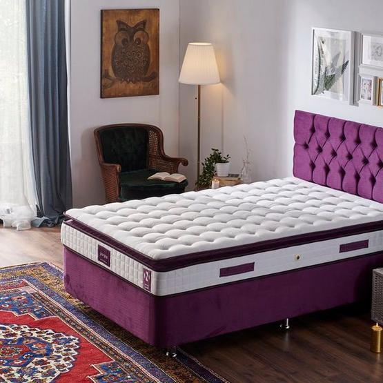 Niron Purple 100x200 Tek Kişilik Pedli Yatak Full Ortopedik Yaylı Yatak