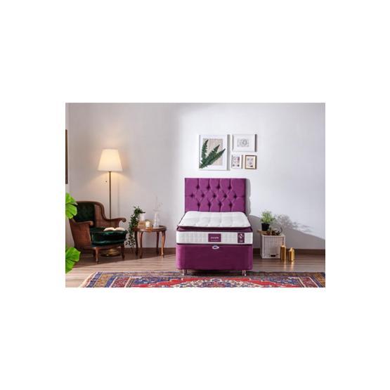 Niron Purple 100x200 Tek Kişilik Pedli Yatak Full Ortopedik Yaylı Yatak
