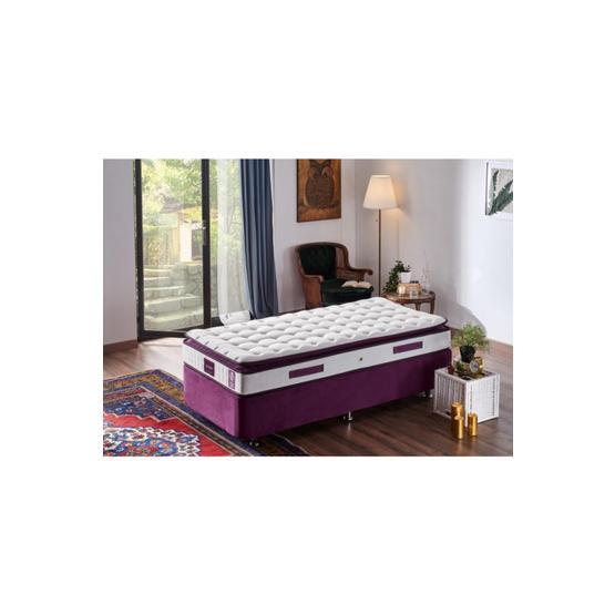 Niron Purple 100x200 Tek Kişilik Pedli Yatak Full Ortopedik Yaylı Yatak