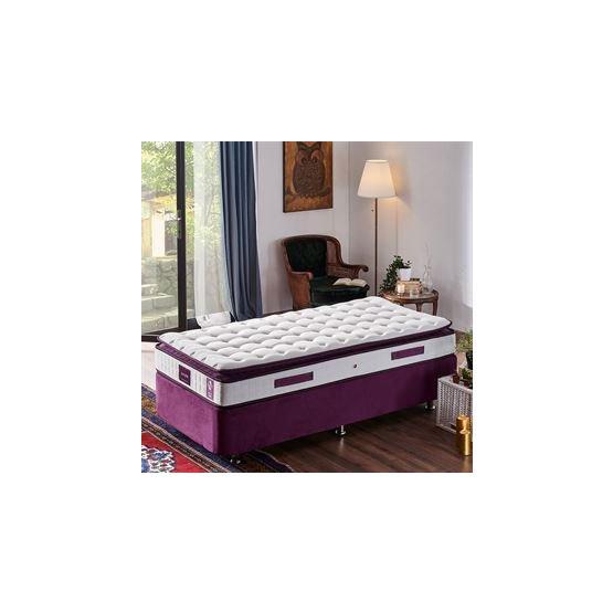 Niron Purple 100x200 Tek Kişilik Pedli Yatak Full Ortopedik Yaylı Yatak