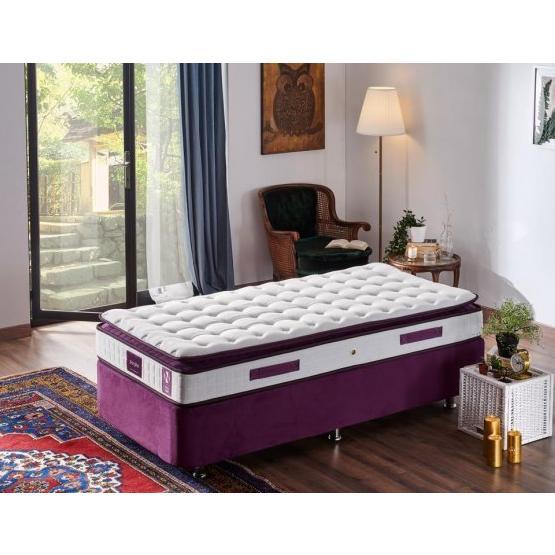 Niron Purple 100x200 Tek Kişilik Pedli Yatak Full Ortopedik Yaylı Yatak