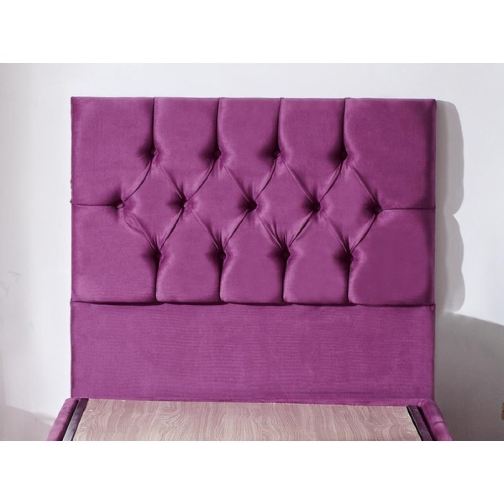 Niron Purple Başlık Tek Kişilik Yatak Başlığı - 100 cm Mor Kumaş Başlık - Baza ve Karyola Başlığı Yatak Başlığı Fiyatı