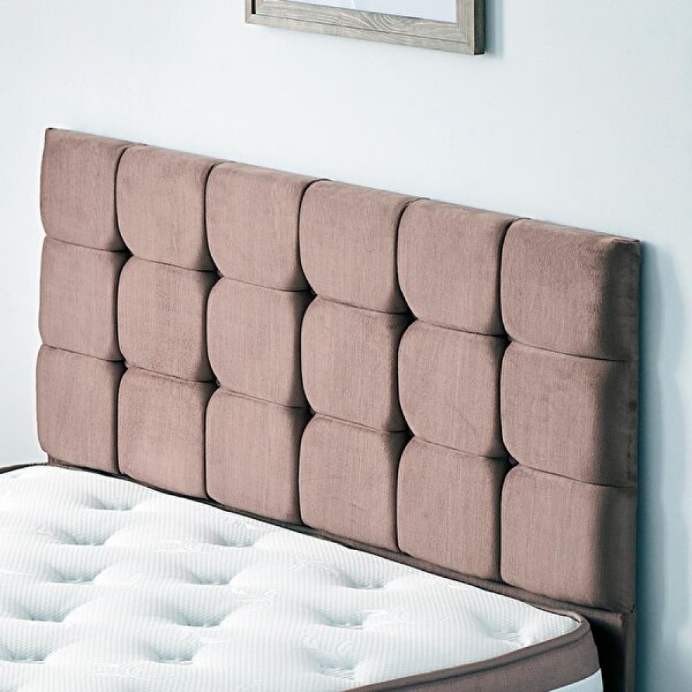Niron Rama Başlık Tek Kişilik Yatak Başlığı - 120 cm Sütlü Kahve Kumaş Başlık - 100 x 120 cm - Pembe Yatak Başlığı Fiyatı