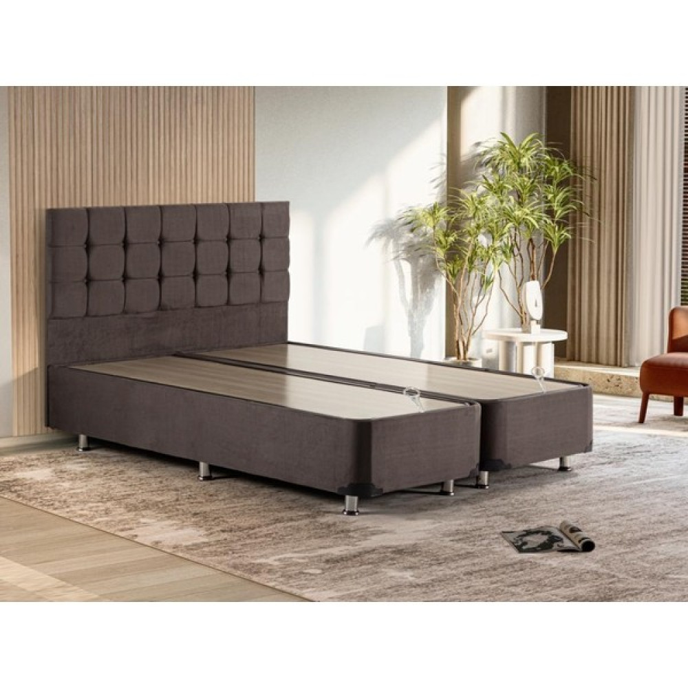 Niron Rama Füme Baza ve Başlık Seti, Çift Kişilik 180 x 200 cm Baza ve Başlık Takımı Baza Fiyatı