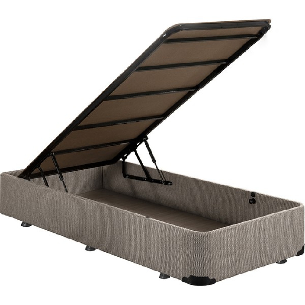 Niron Yatak Niron Baza - 80X180 cm Tek Kişilik Sandıklı Klasik Kumaş Baza - Bej Baza Fiyatı