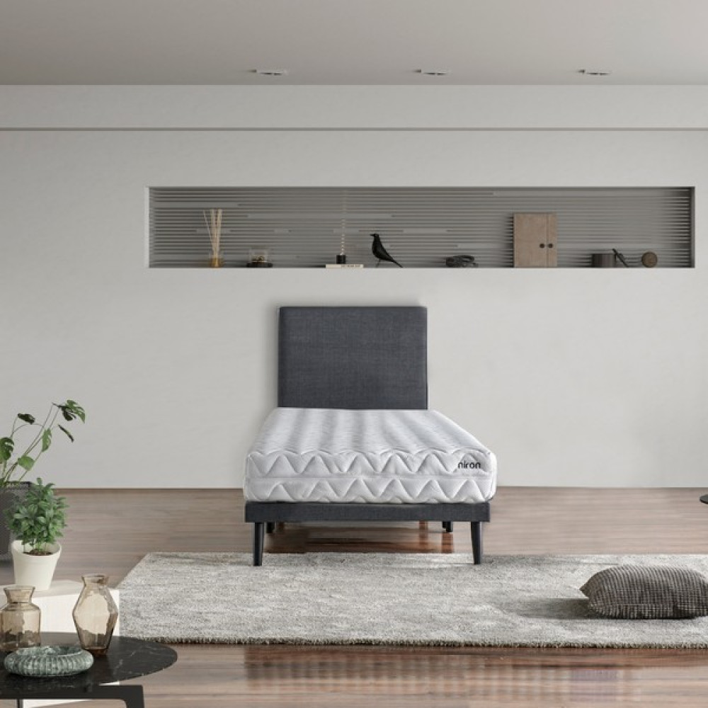 Niron Yatak Niron Pocket 90X200 cm Tek Kişilik Yatak Katlanır Baza Başlık Takımı - Katlanır Baza, Başlık ve Yatak Seti - 90 x 200 cm Baza Fiyatı